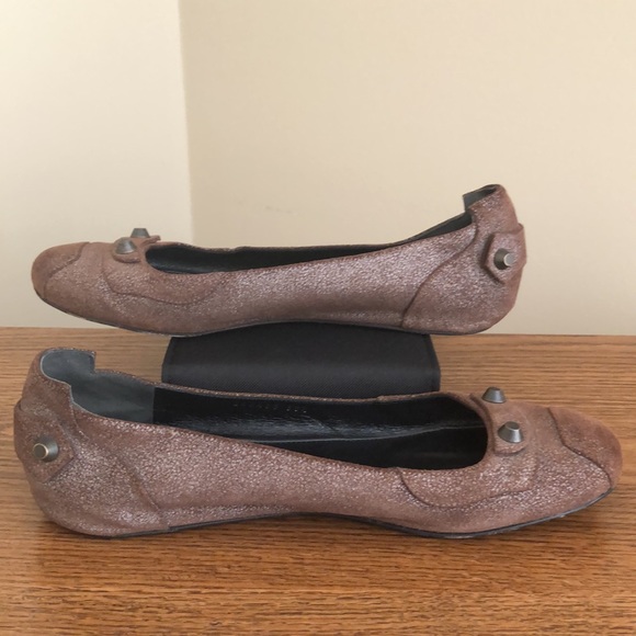 Balenciaga Brown and Metallic Flats EU 38 1/2 - Picture 3 of 16